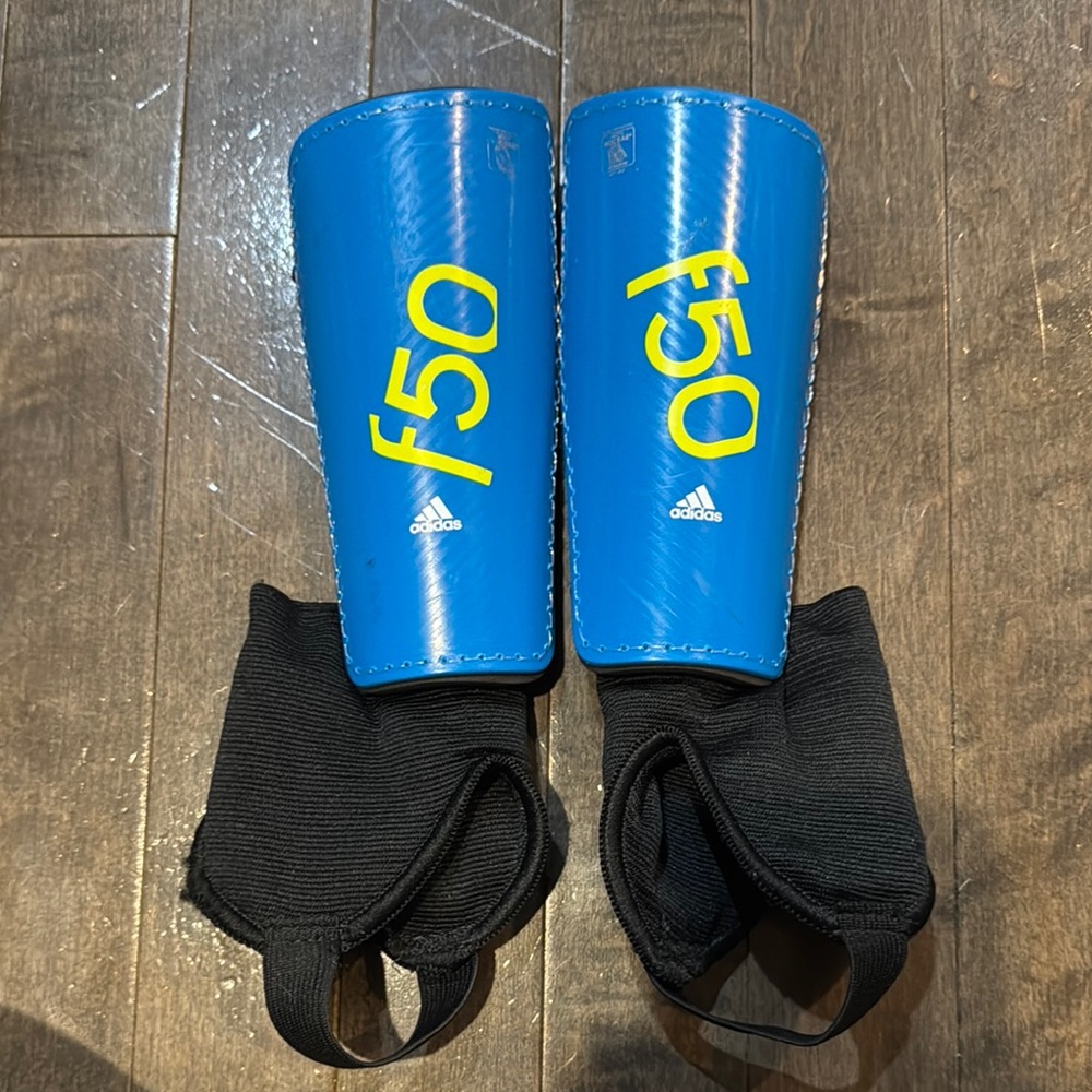 Adidas F50 Blue Shin Guards